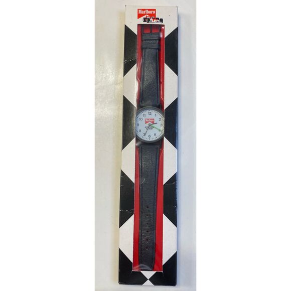Marlboro Racing Team Wristwatch Vintage 1990’s New in Original Box - Picture 1 of 11